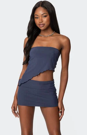 Vivi Mesh Asymmetric Tube Top image number 3