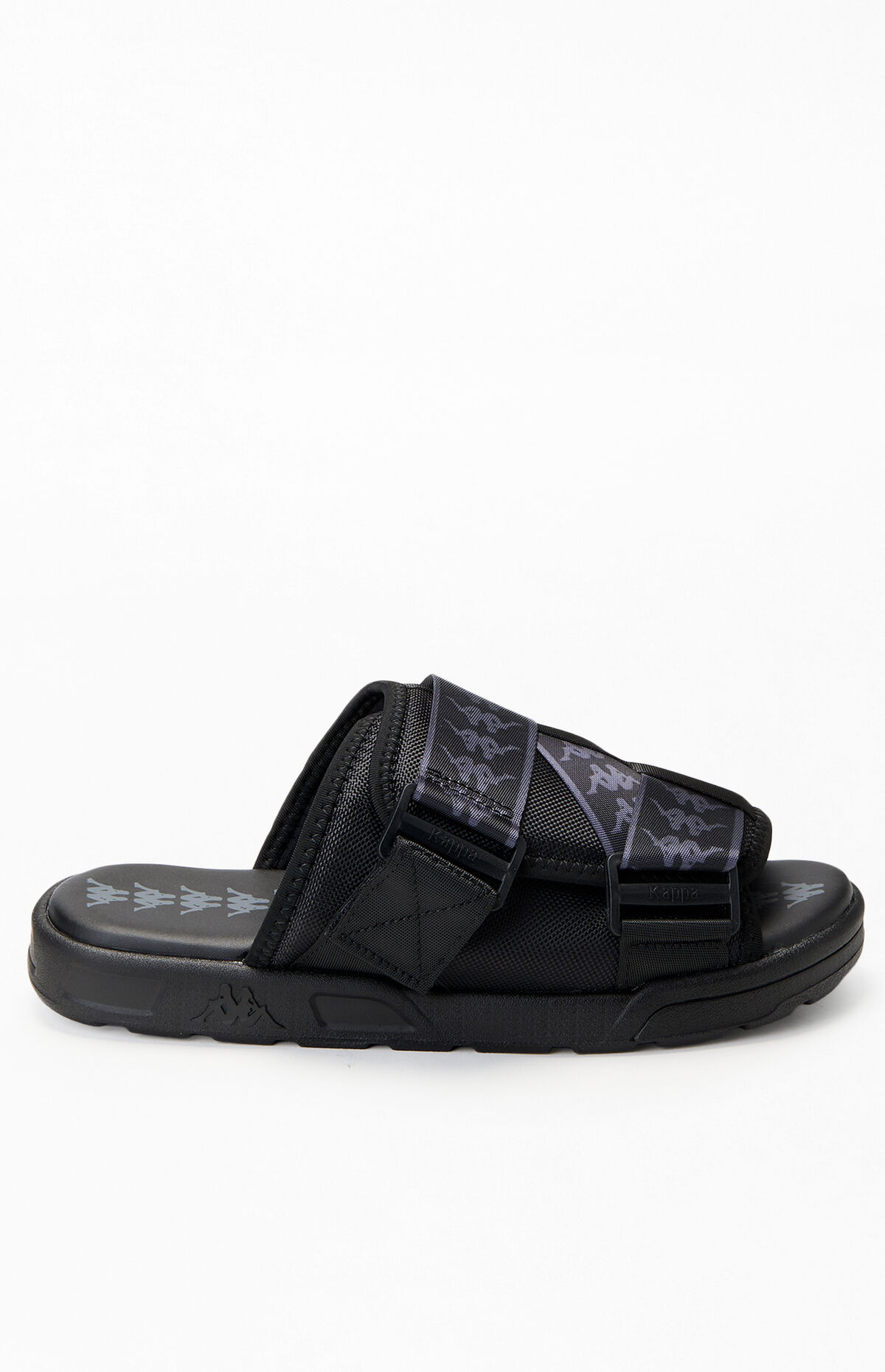 Kappa Black 222 Banda Mitel1 Slide Sandals