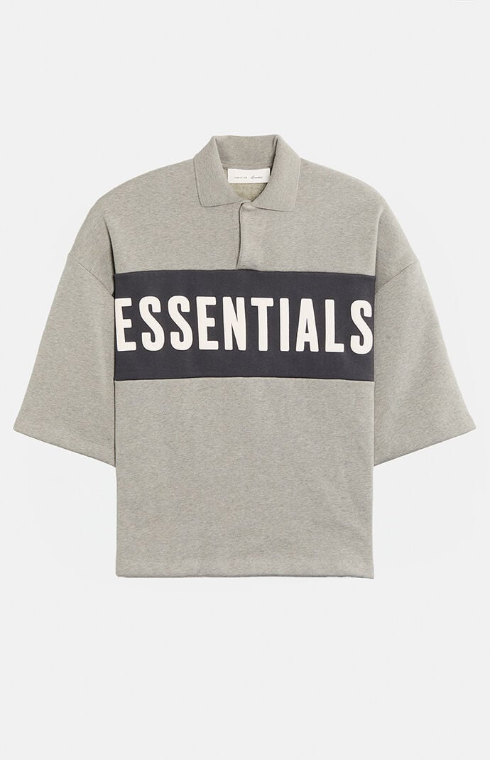 Fear of God ESSENTIALS Seal Paneled Cropped Polo Shirt