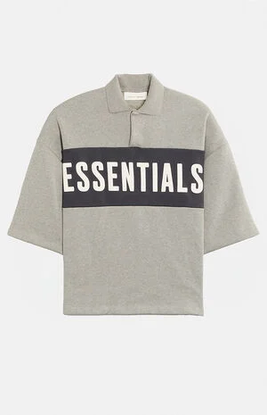 Seal Paneled Cropped Polo Shirt image number 1