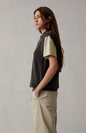 Women's Iron Velour Sleeveless Sweatshirt image number 3