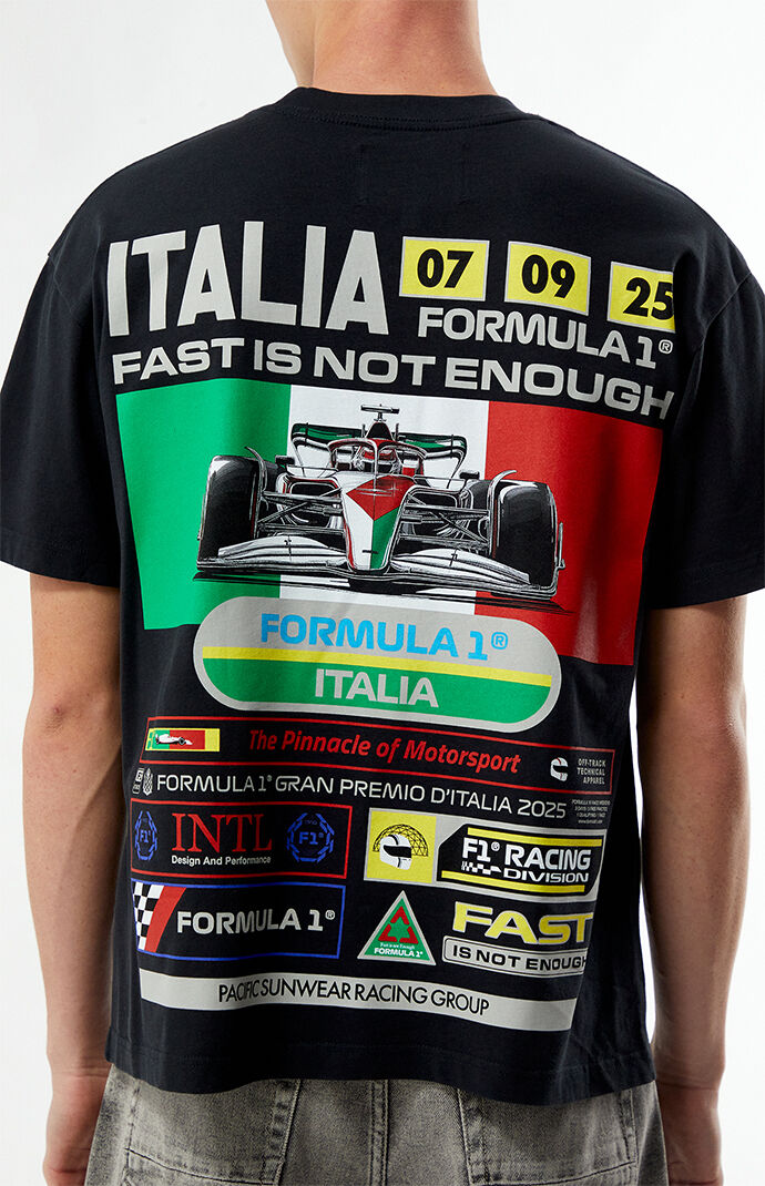 Formula 1 x Pacsun Black Monza Italy 2025 T-Shirt | Pacsun