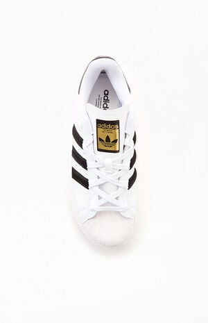 Women's White & Black Superstar Bonega Sneakers image number 6