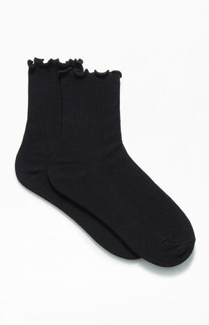 Solid Ruffle Socks image number 2