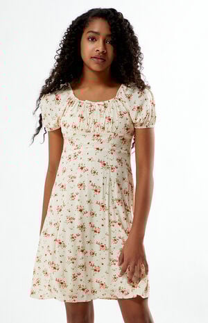 Red Floral Mini Dress