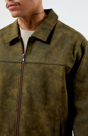 Faux Leather Textured Jacket image number 2