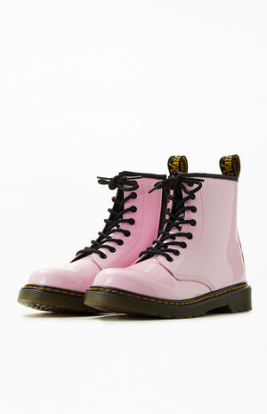 Kids Pink 1460 Lace Up Boots image number 2