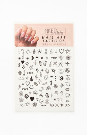 Black & White Nail Art Tattoos image number 1