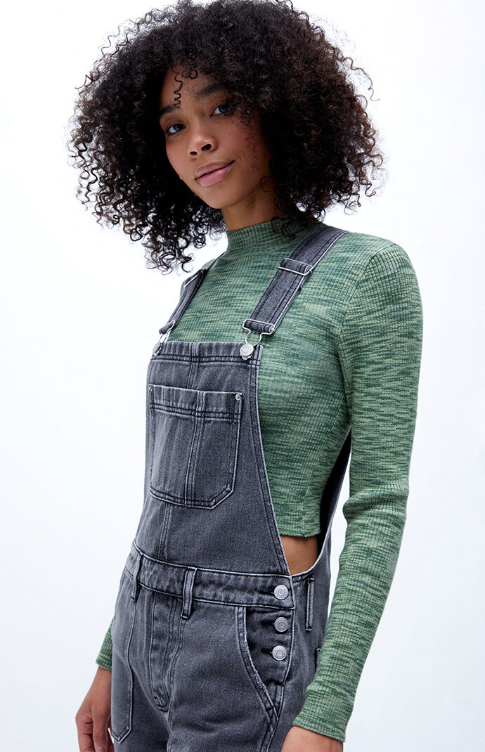 Pacsun black overalls best sale