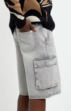 Austin Extreme Baggy Jean Shorts Cargo Gray image number 5