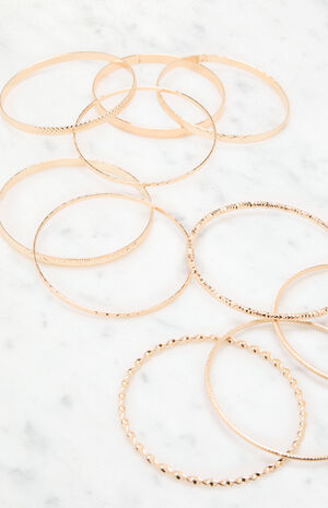 Textured Bangle Set image number 4