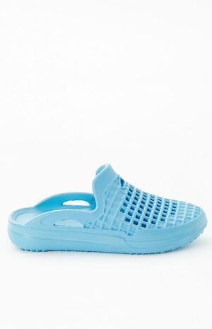 Blue Scenario Slide Sandals