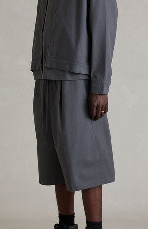 Iron Gray Relaxed Drawstring Shorts image number 5