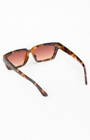 Jade Tortoise Rectangle Sunglasses image number 2