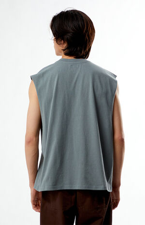 Gray Cut Off Muscle T-Shirt image number 3