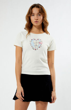 Kewpie Kiss Flower Heart T-Shirt image number 1
