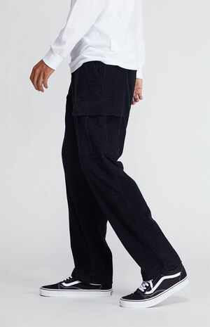 Corduroy Loose Tapered Cargo Pants image number 3