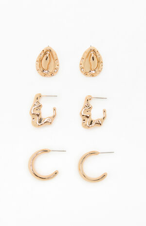 3 Pack Zoey Chunky Earrings image number 2