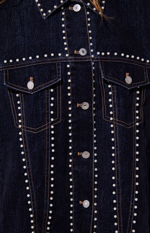 Micah Pearl Oversized Denim Jacket image number 5