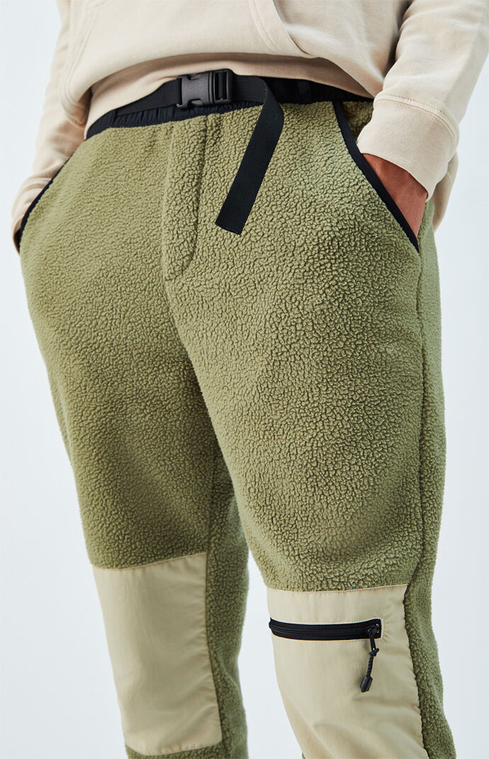 green fleece pants