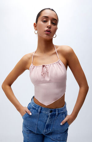 Bustier Handkerchief Cami Halter Top image number 1