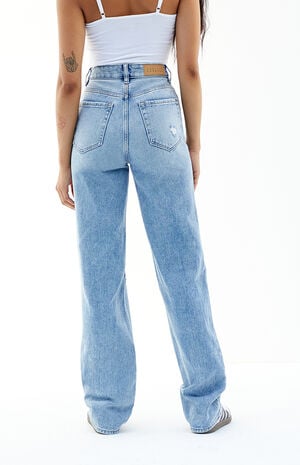 Light Indigo Ripped '90s Boyfriend Jeans image number 4