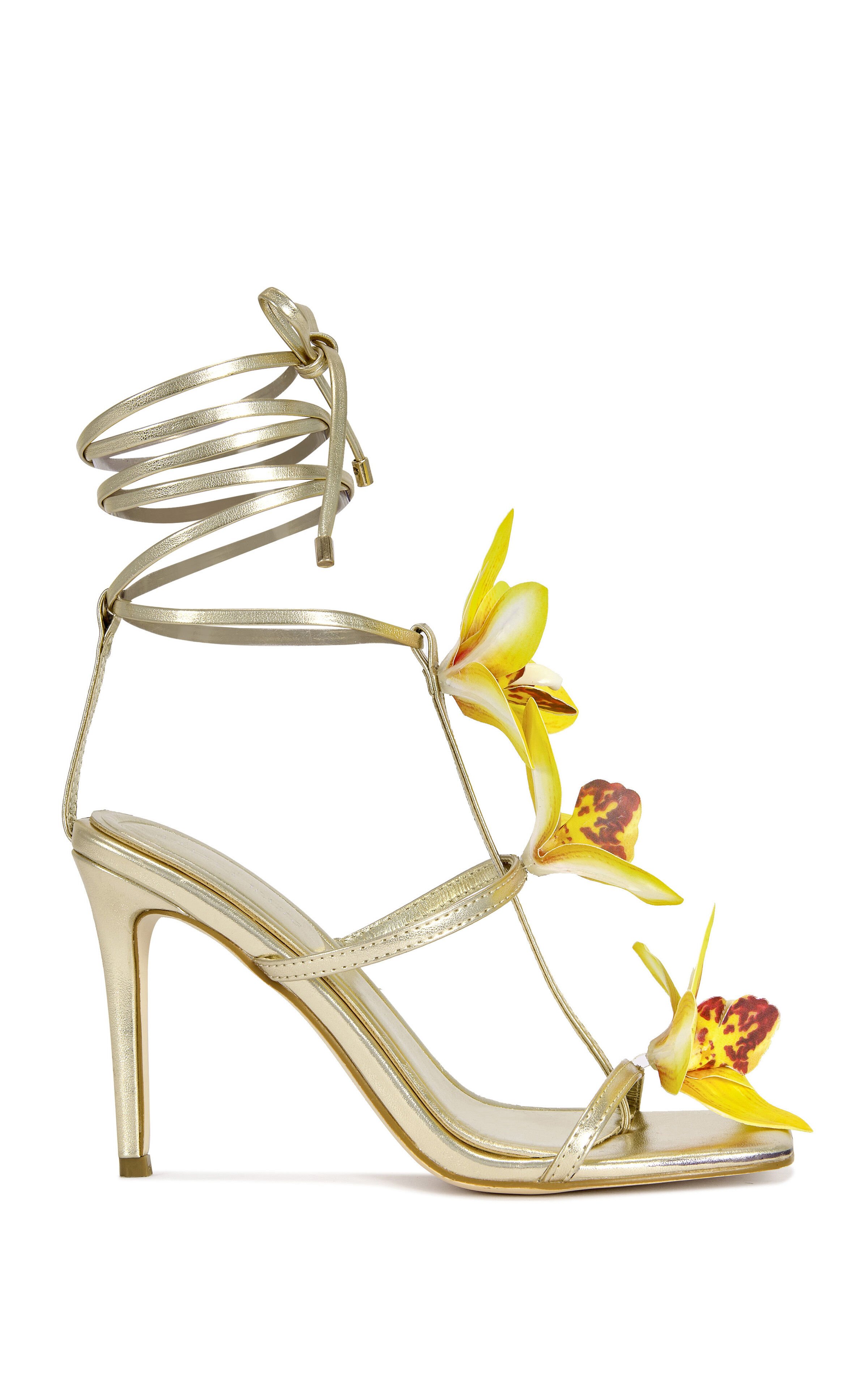AZALEA WANG Women's Crescendo Gold Stiletto Sandals
