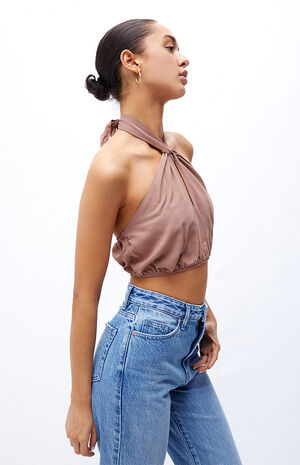 Crossover Halter Tank Top image number 2