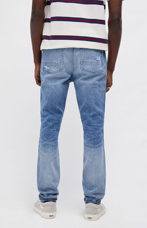 Medium Indigo Stacked Skinny Jeans image number 3