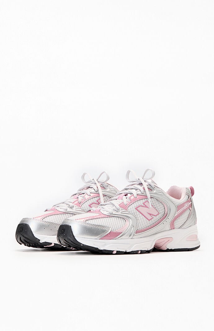 New Balance Silver & Pink 530 Sneakers