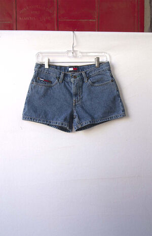 Upcycled Tommy Hilfiger Medium Blue Wash Denim Shorts image number 1
