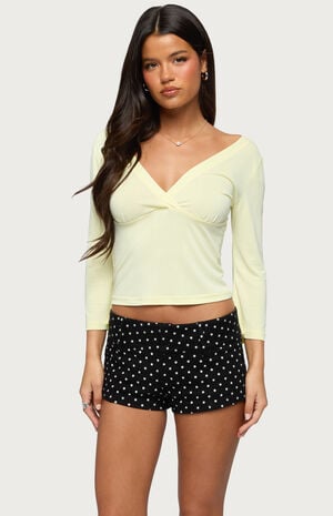 Mar V Neck Quarter Sleeve Top image number 1