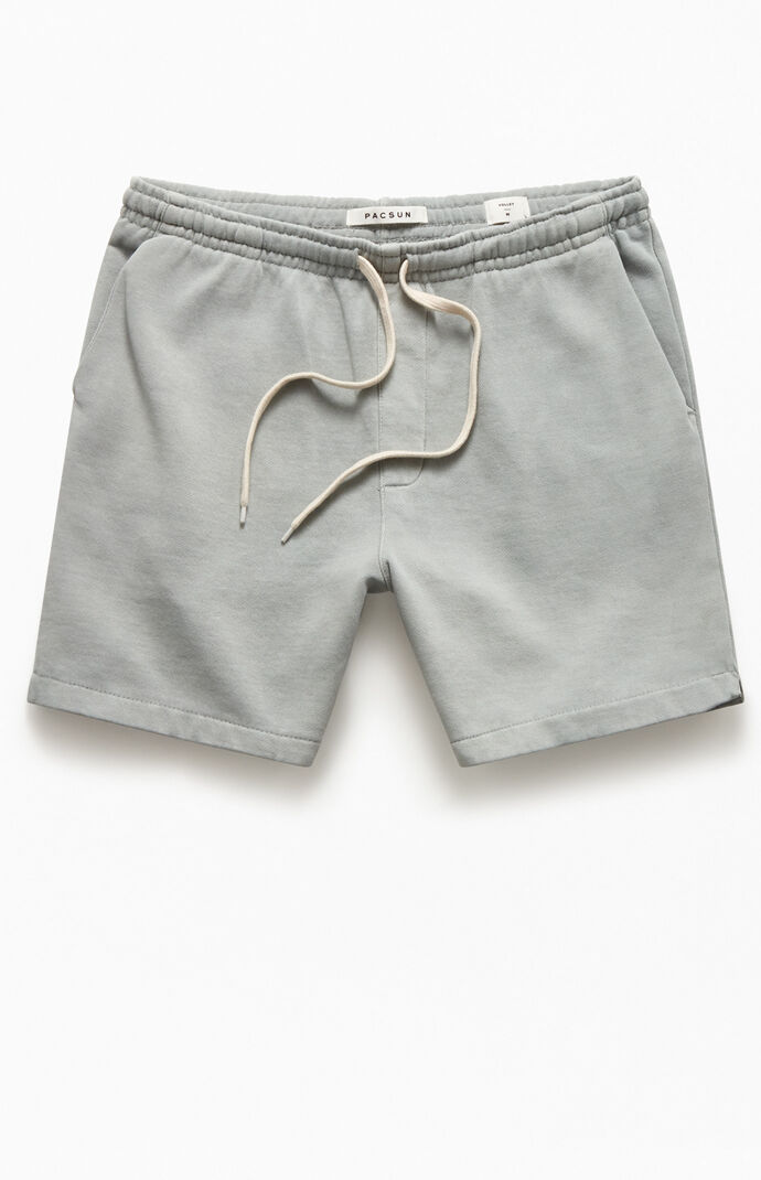 Light Blue Fleece Drawstring Volley Shorts