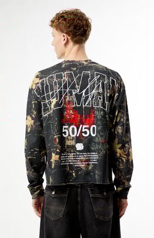 Human 5050 Camo Cropped Long Sleeve T-Shirt image number 2
