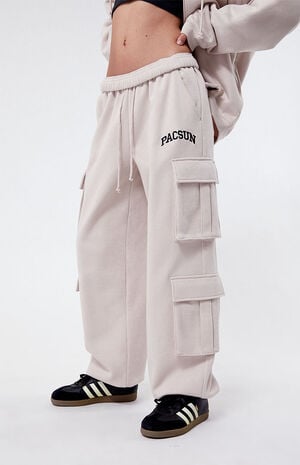 Embroidered Cargo Sweatpants image number 3