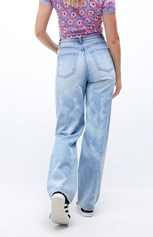 Pacsun Eco Light Blue Distressed 90s Boyfriend Jeans Pacsun