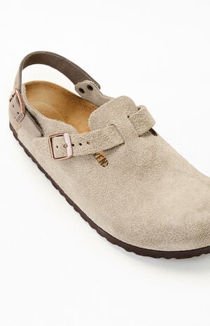 Women's Tokio Suede Leather Clog Taupe image number 6