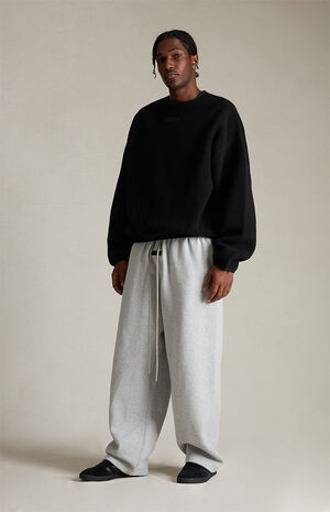 Jet Black Polar Fleece Crew Neck Sweatshirt image number 6