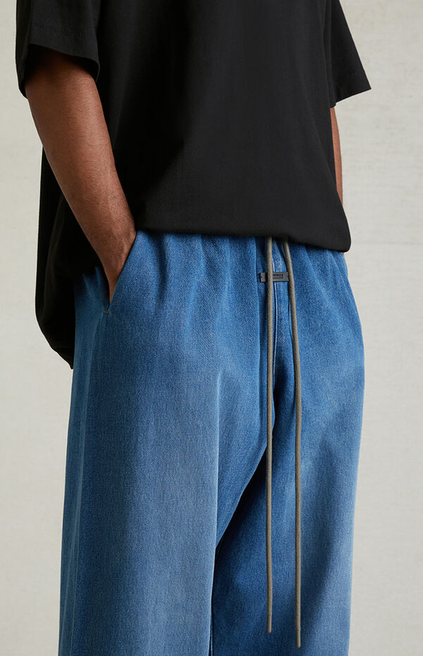Fear of God Essentials Medium Wash Denim Lounge Pants | PacSun