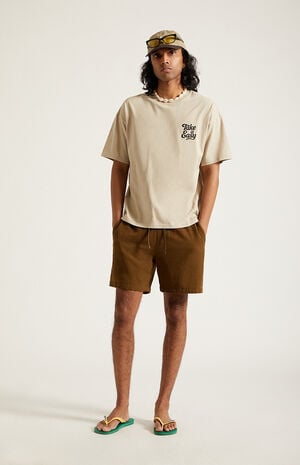 Brown&nbsp;Linen&nbsp;Shorts image number 7