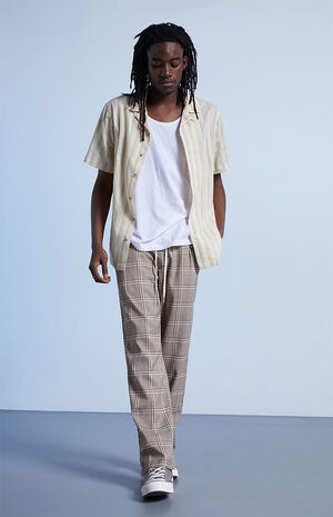 Brown Plaid Menswear Trousers image number 4