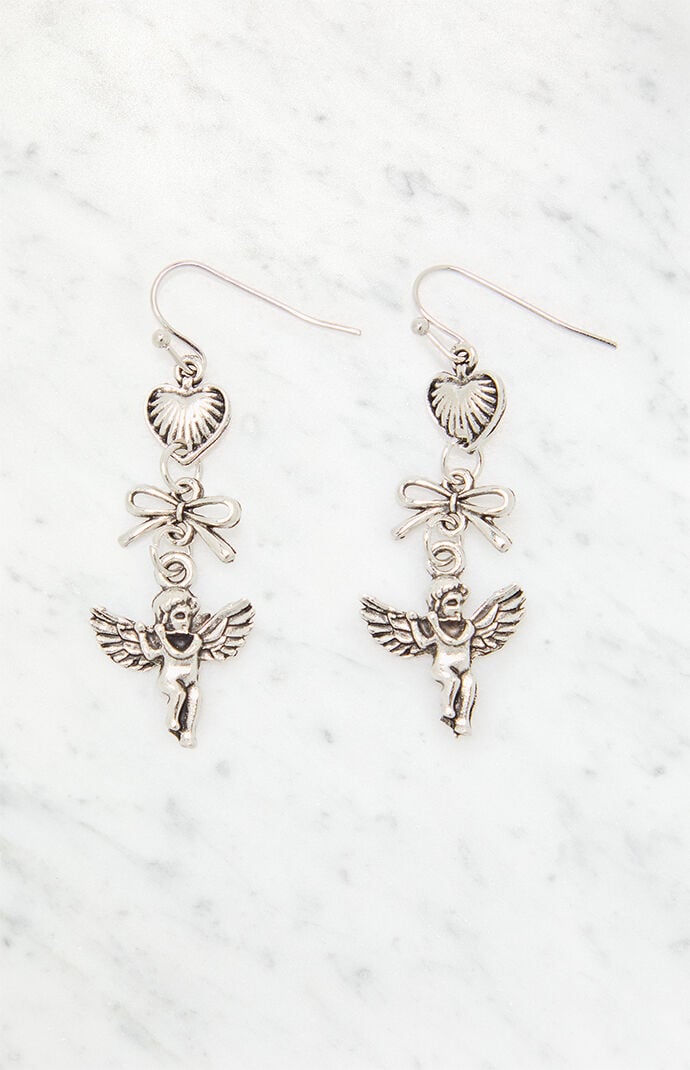 LA Hearts Angel Drop Earrings