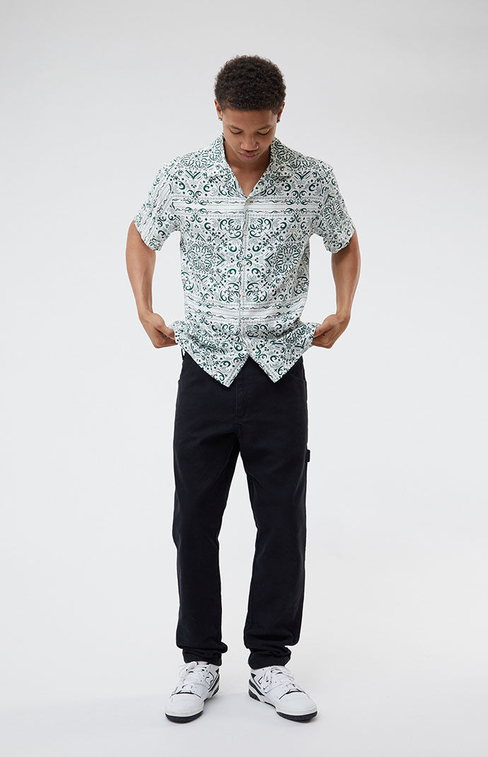 Western style shirt with bandana print - Burgundy | Benetton