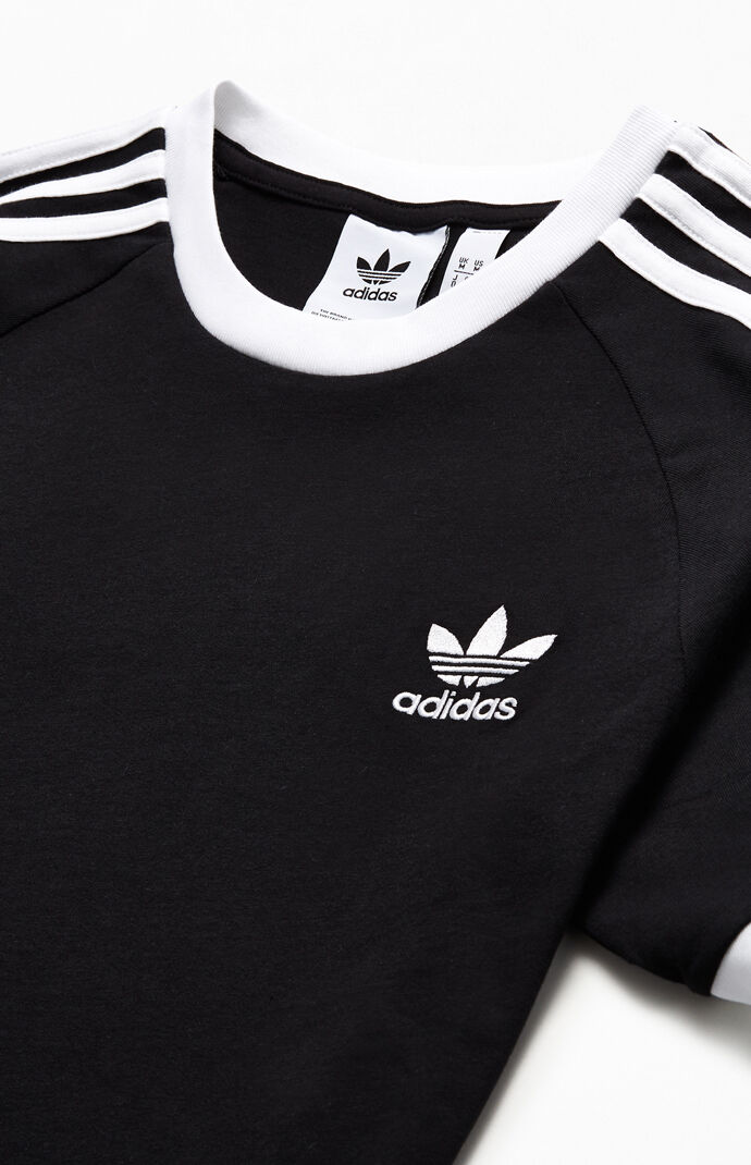 Black & White 3-Stripes Ringer T-Shirt