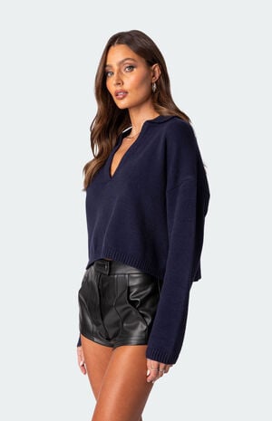 Marcie Oversized Cropped Sweater image number 4
