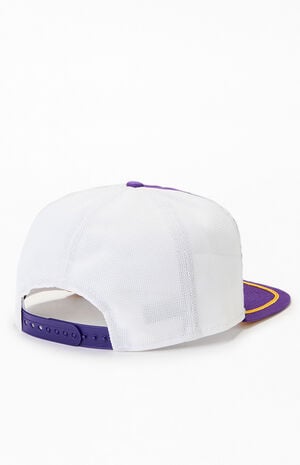 LA Lakers Golfer Snapback Hat image number 2
