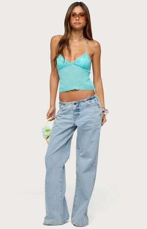 Allise Backless Sequin Halter Top image number 5