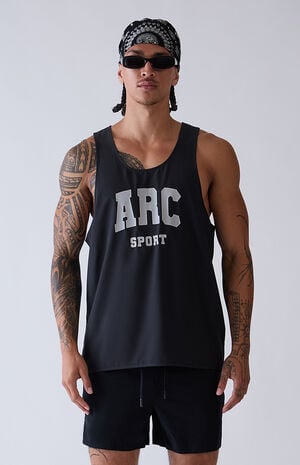 Black Active Singlet Tank Top image number 2