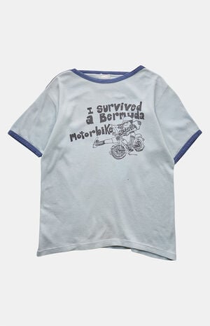 80s I Survived a Bermuda Motorbike Graphic T-Shirt image number 1