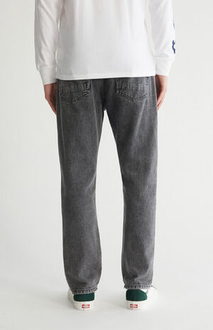 Washed Black Straight Jeans image number 4